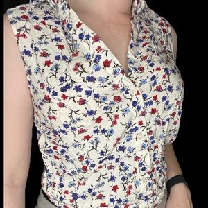 Floral Sleeveless Blouse